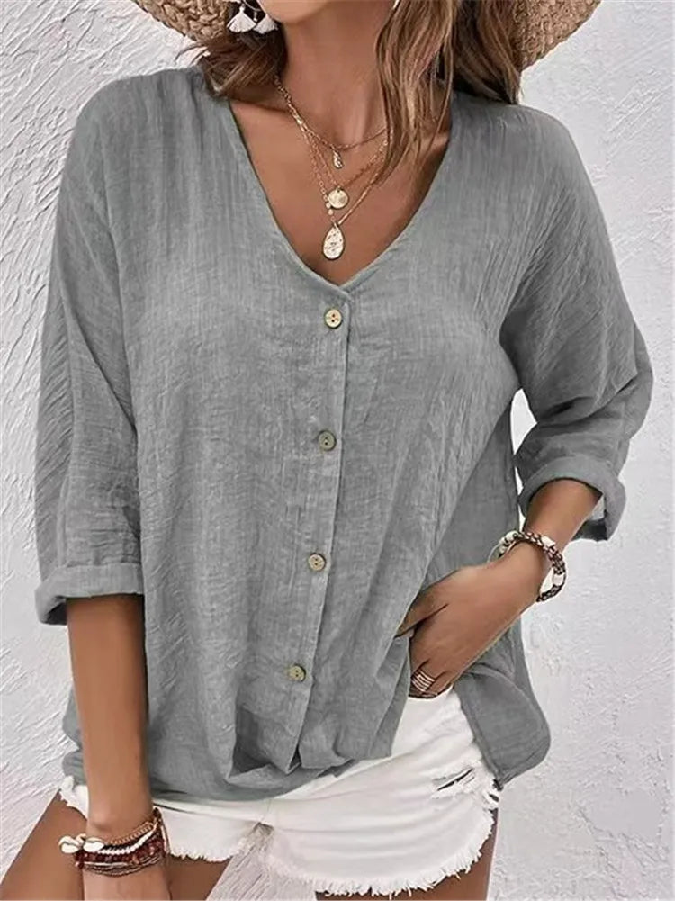 Alberte | Relaxed Button Blouse