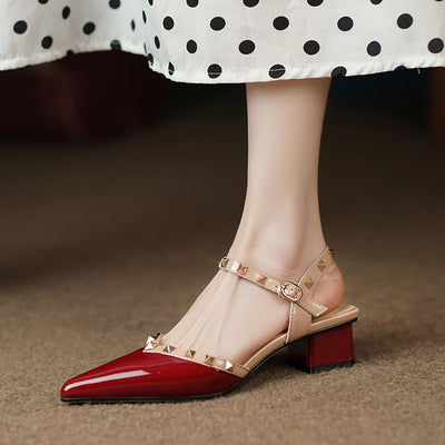 Fie | Studded Elegance Block Heels