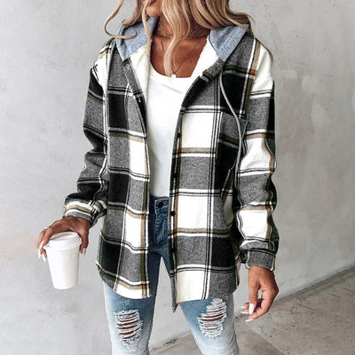 Filippa | Casual Check Hoodie Blouse