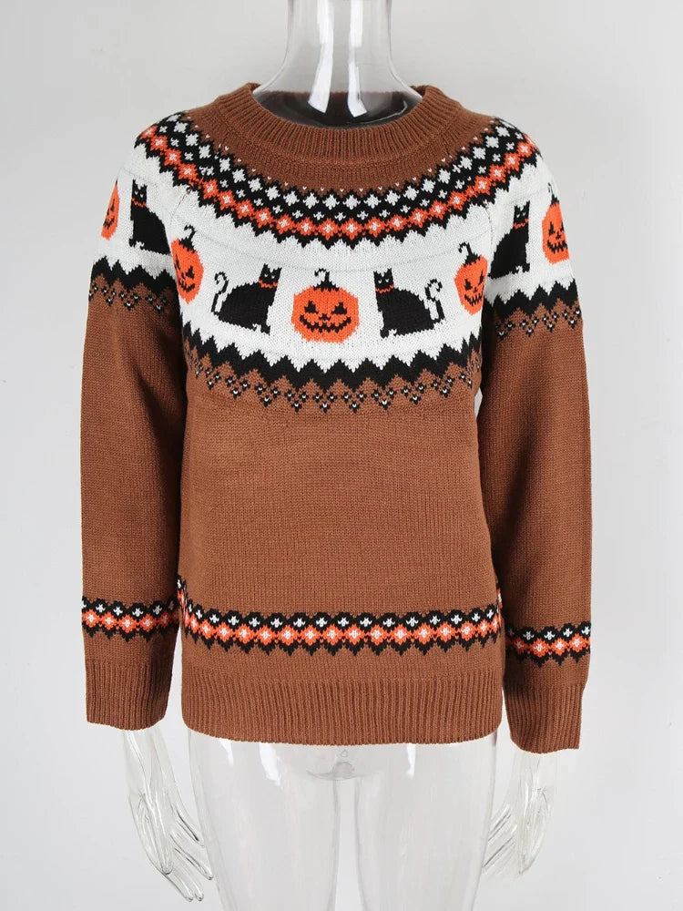Lennon | Pumpkin Cat Sweater