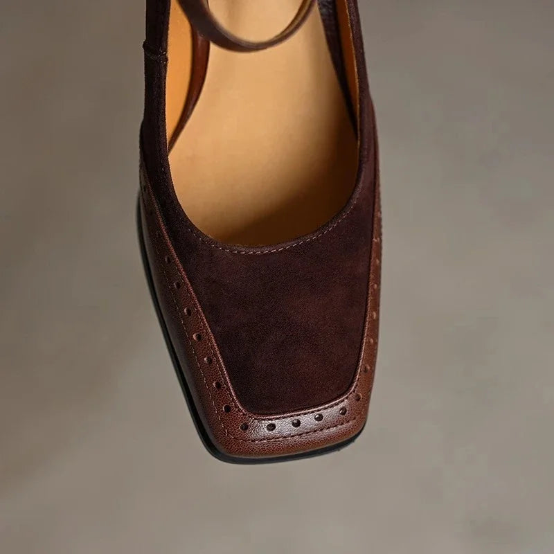 Lise | Retro Block Heel Pumps