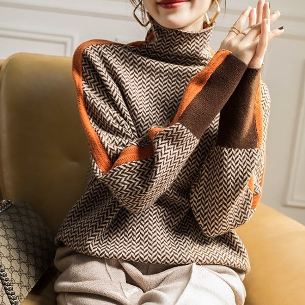 Calliope | Herringbone Knit Sweater