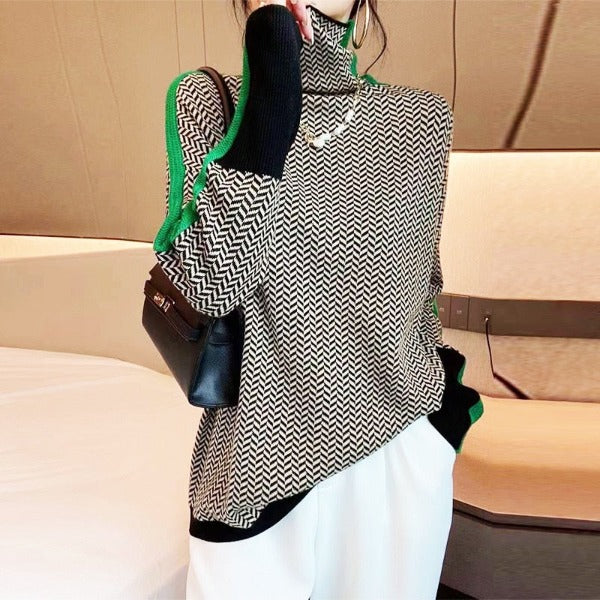Calliope | Herringbone Knit Sweater