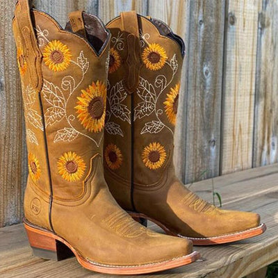Daisy | Sunflower Cowgirl Boots