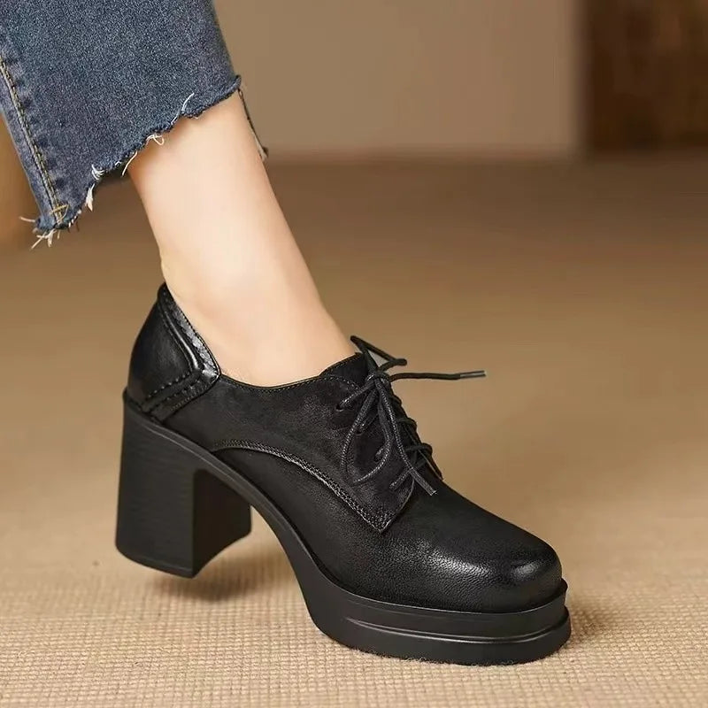 Franziska | Retro Block Heel Oxfords
