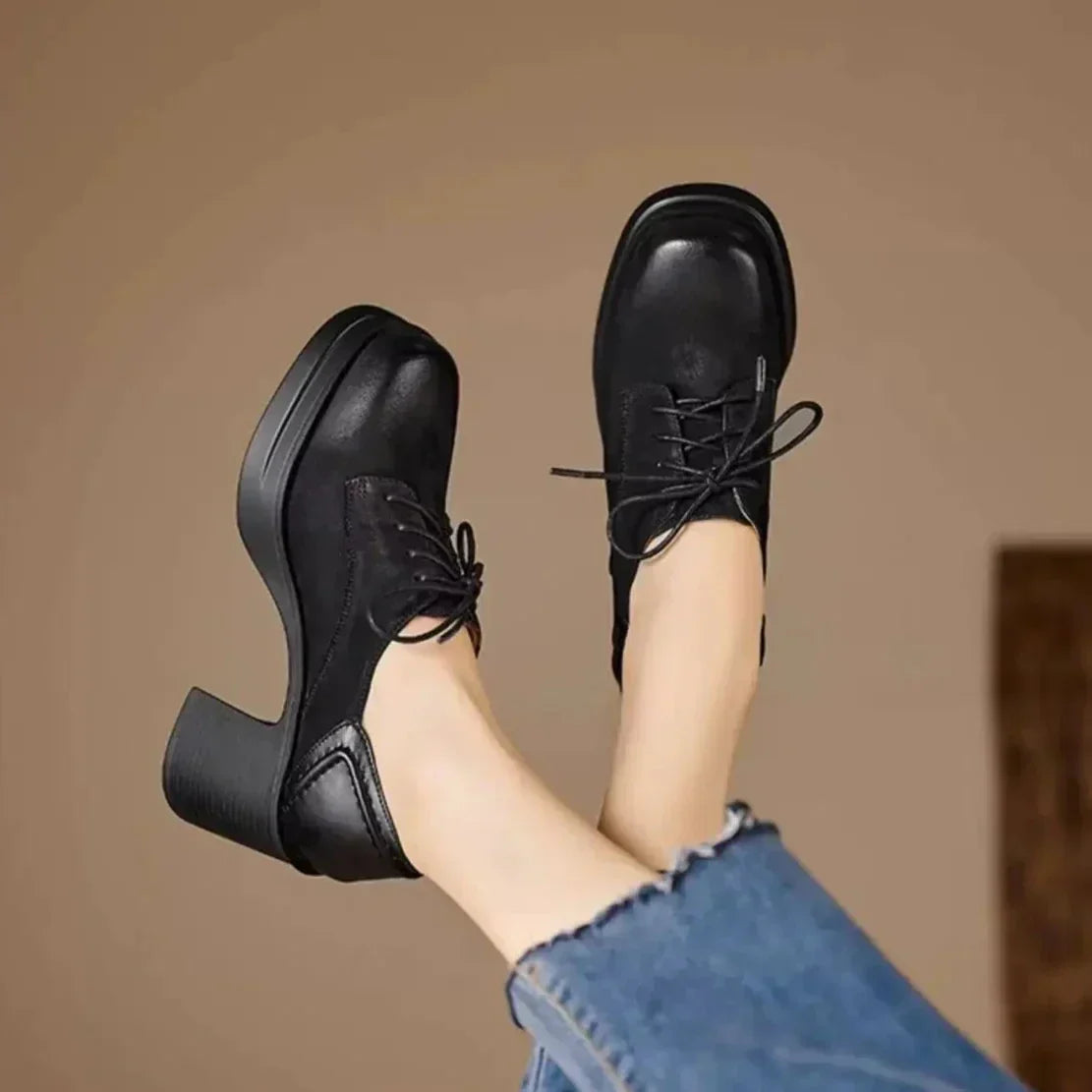 Franziska | Retro Block Heel Oxfords