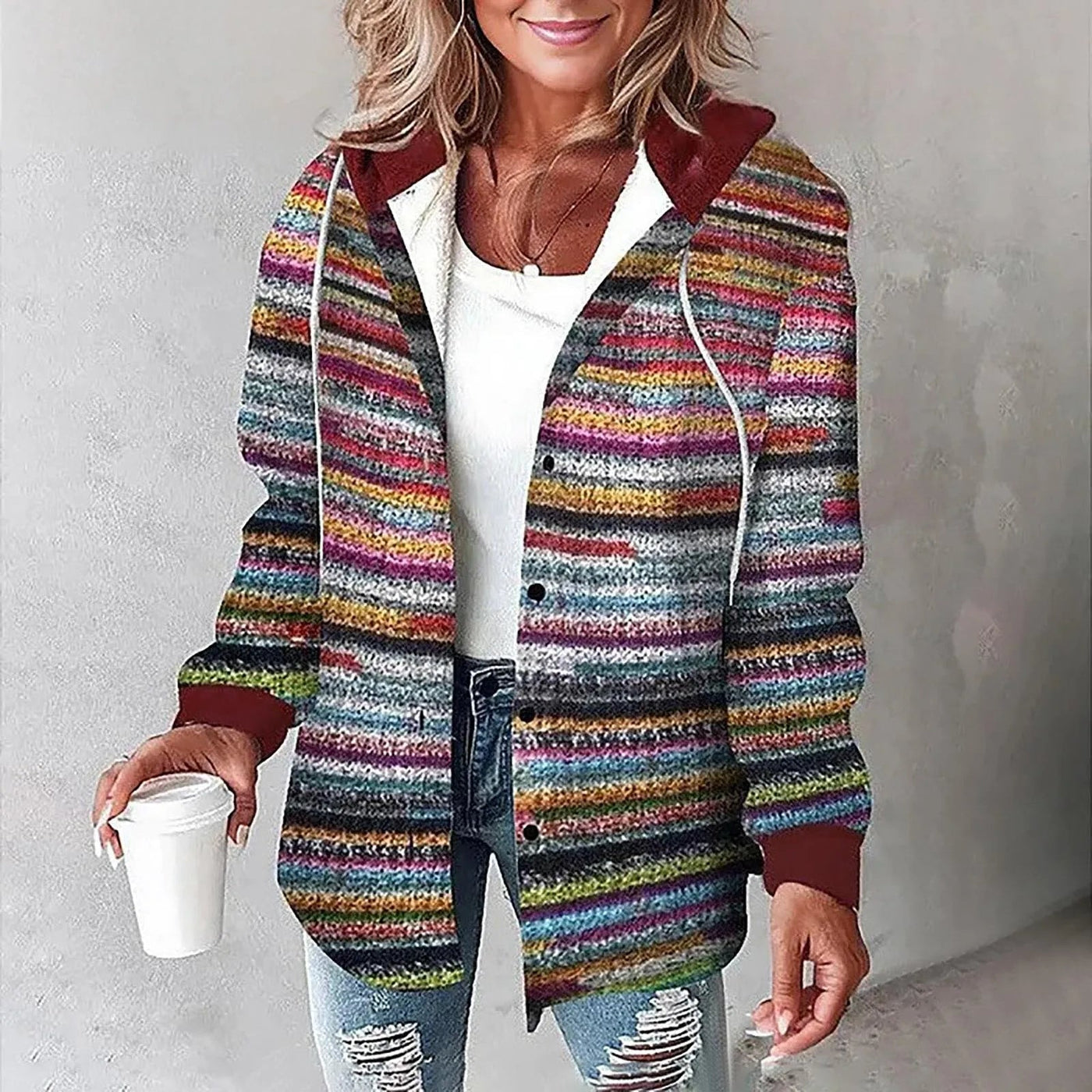 Filippa | Casual Check Hoodie Blouse