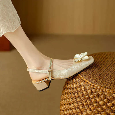 Florina | Pearl Blossom Slingback Heels