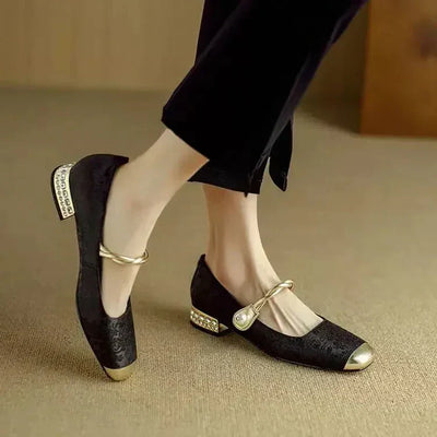 Agnes | Pearl Accent Heels