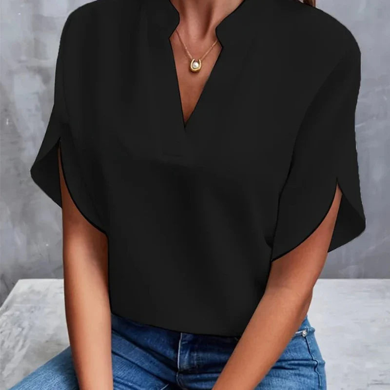 Liva | Elegant V-Neck Blouse