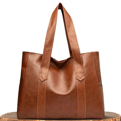 Katrine | Timeless Brown Leather Tote