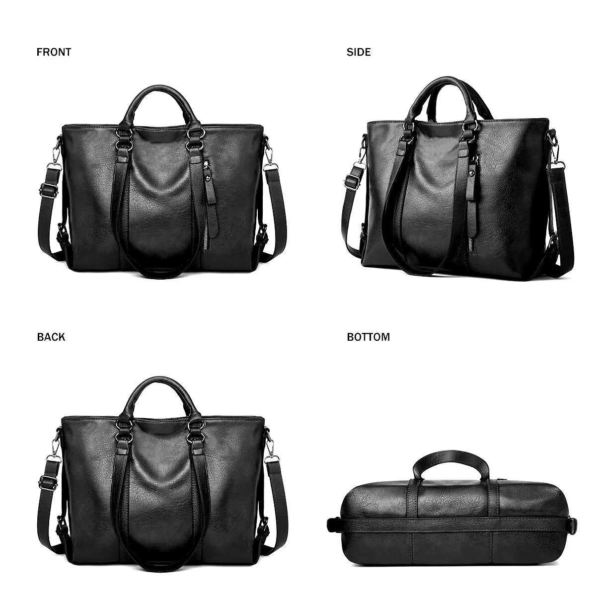 Frederikke | Modern Leather Tote Bag