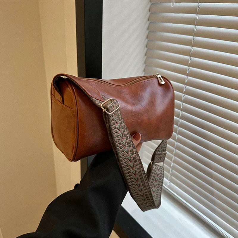 Ingrid | Classic Brown Leather Shoulder Bag