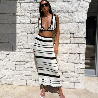Marley | Striped Crochet Two-Piece Set
