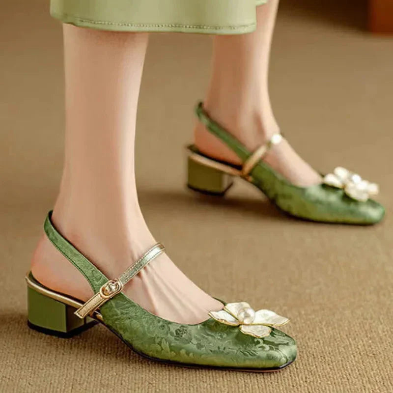 Florina | Pearl Blossom Slingback Heels