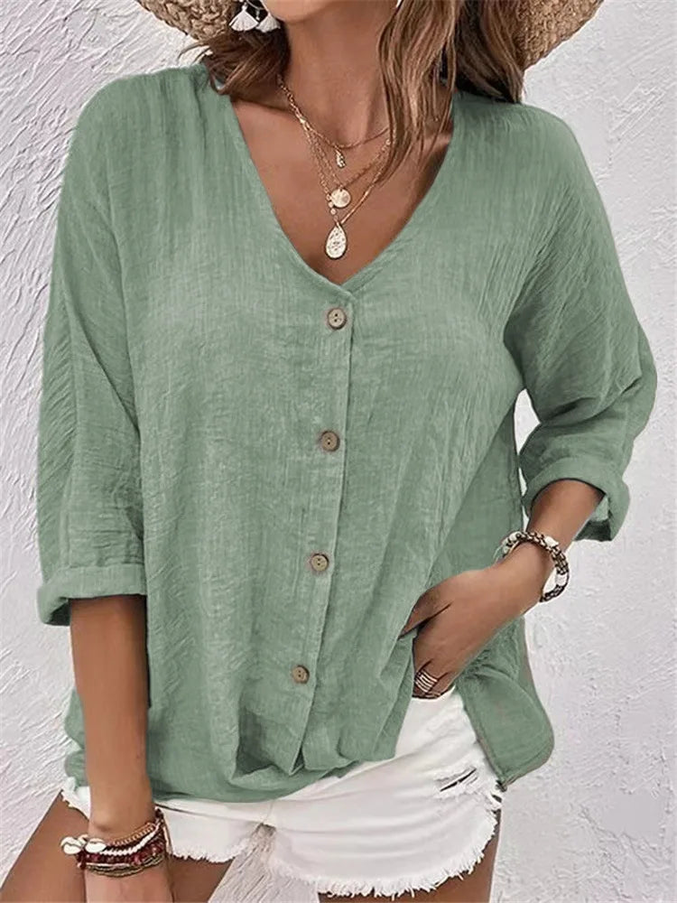 Alberte | Relaxed Button Blouse