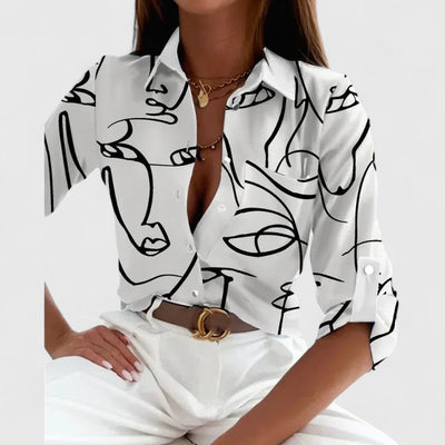 Freja | Graphic Pattern Blouse