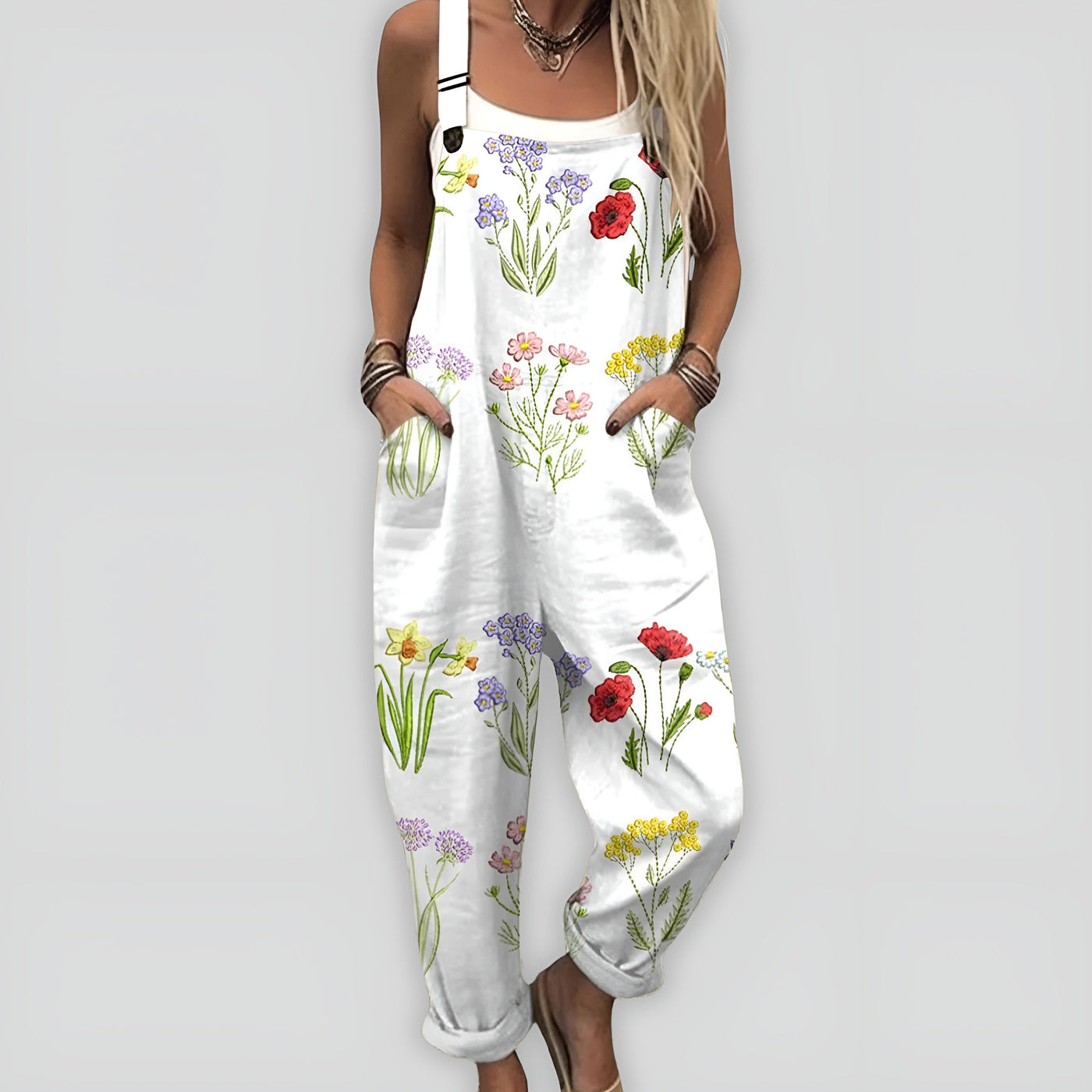 Lily | Floral Garden Print Jumpsuit
