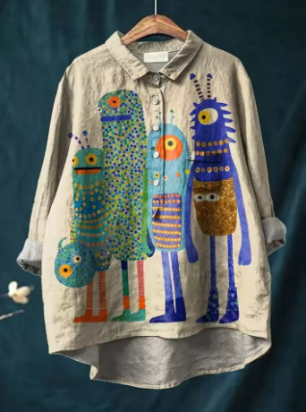 Tara | Monster Print Blouse