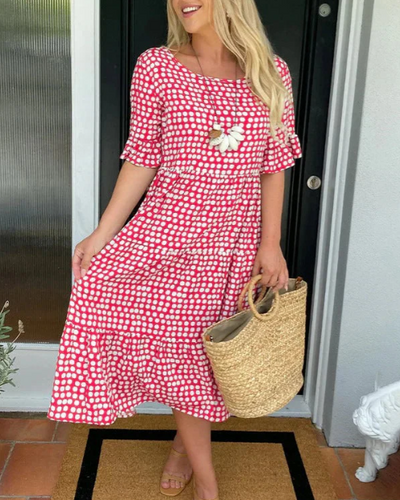 Flora | Polka-Dot Tiered Dress