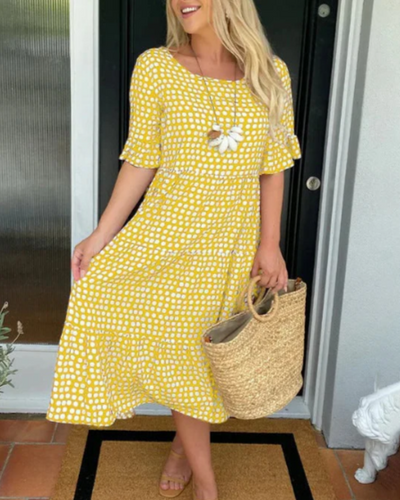 Flora | Polka-Dot Tiered Dress