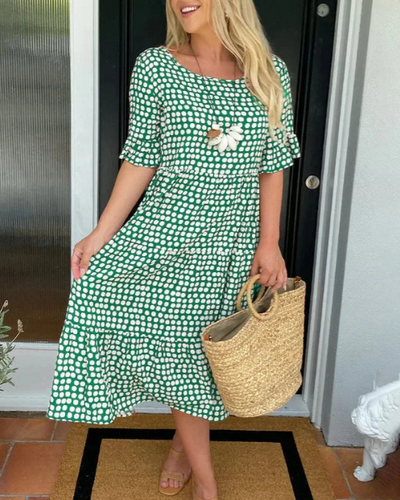Flora | Polka-Dot Tiered Dress