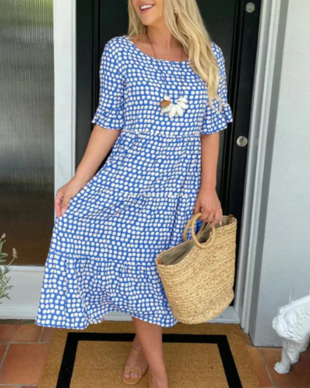Flora | Polka-Dot Tiered Dress