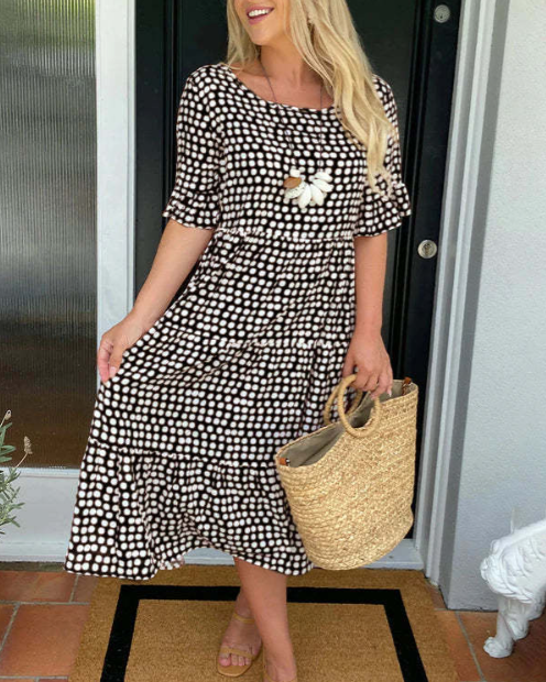 Flora | Polka-Dot Tiered Dress