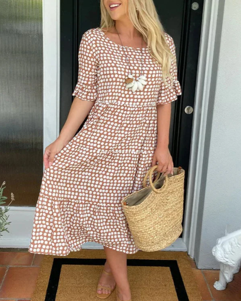 Flora | Polka-Dot Tiered Dress