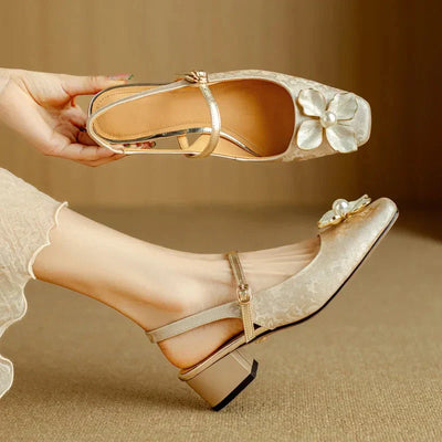 Florina | Pearl Blossom Slingback Heels