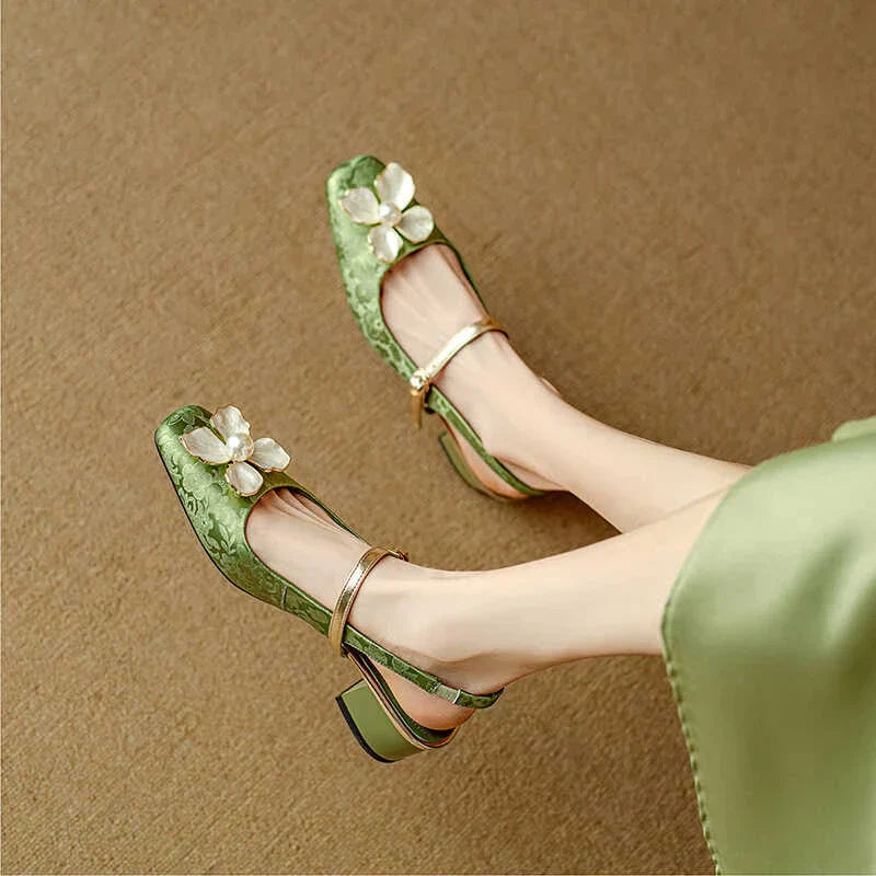 Florina | Pearl Blossom Slingback Heels