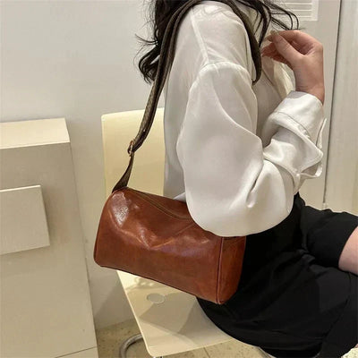 Ingrid | Classic Brown Leather Shoulder Bag