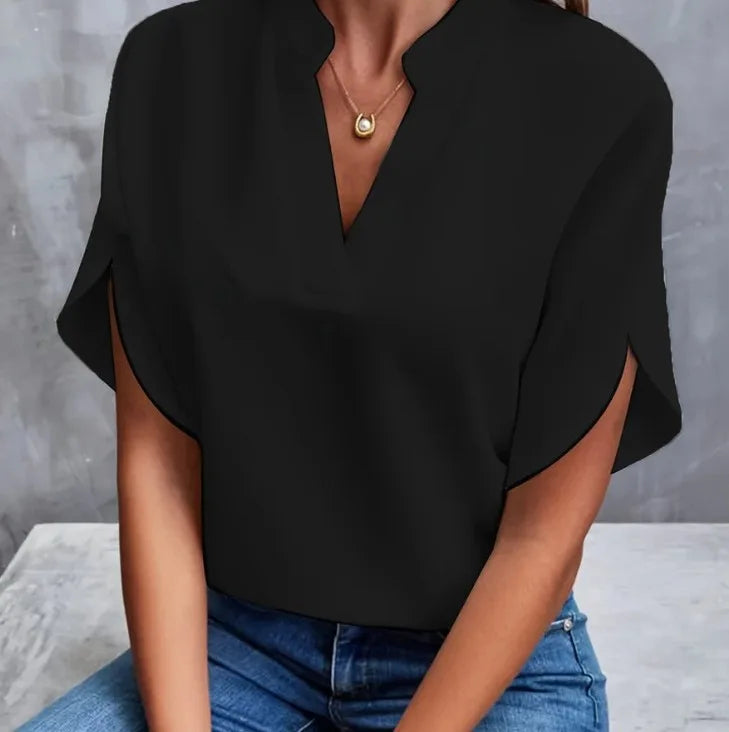 Liva | Elegant V-Neck Blouse