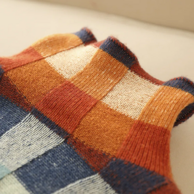 Celestia | Checkered Knit Sweater