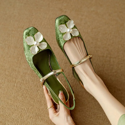 Florina | Pearl Blossom Slingback Heels