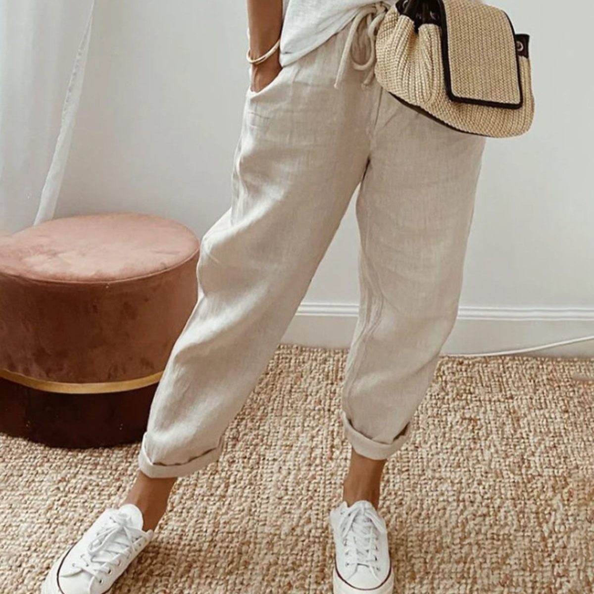 Astrid | Light Linen Jogger Pants
