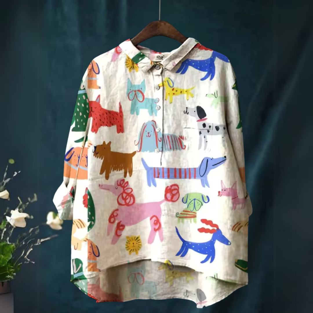 Liva | Stilfuld Casual Skjorte med Print