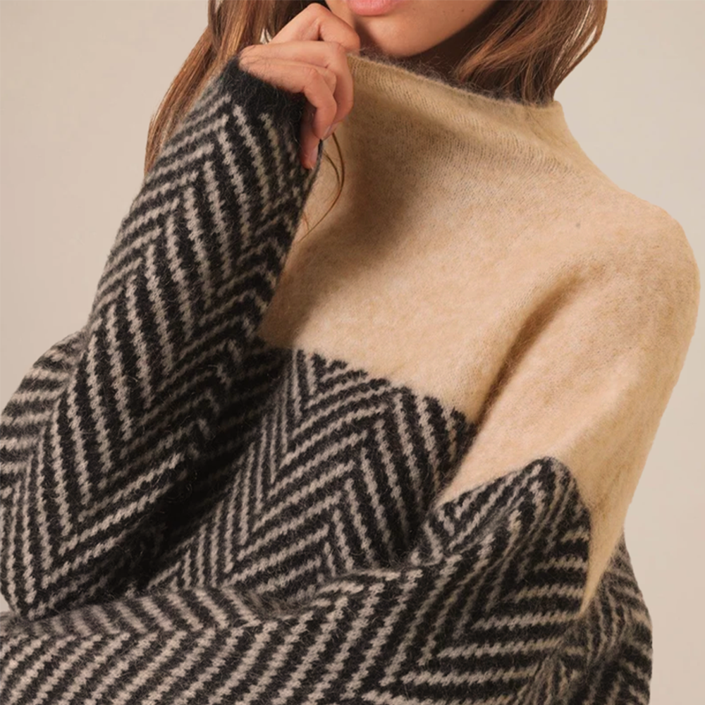 Celine | Two-Tone Knit Sweater