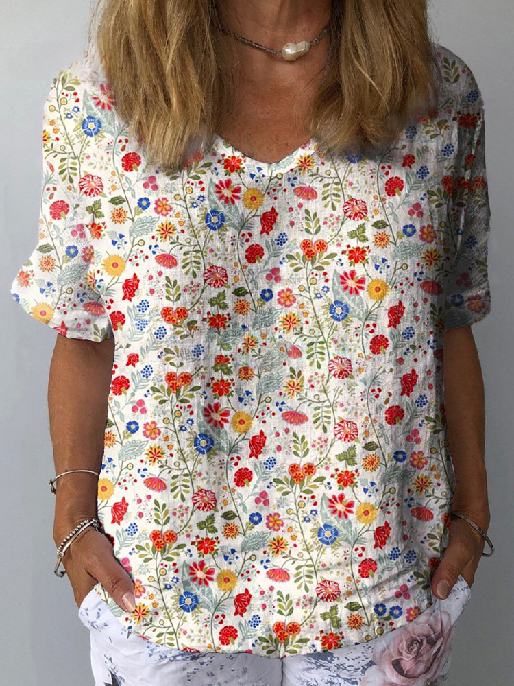 Marielle | Colorful Floral Print Blouse