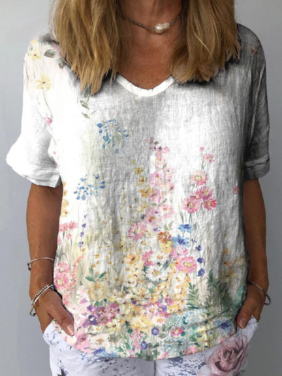 Marissa | Pastel Floral Print Blouse