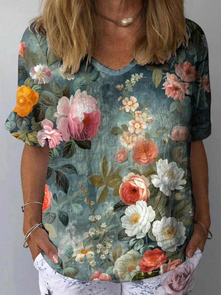 Melisandra | Elegant Floral Print Blouse