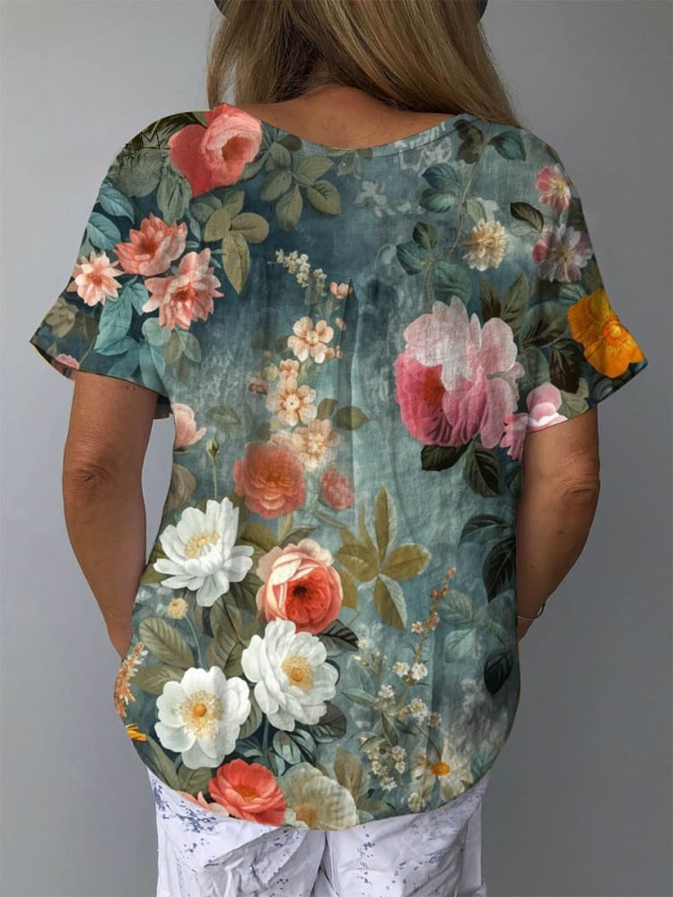 Melisandra | Elegant Floral Print Blouse