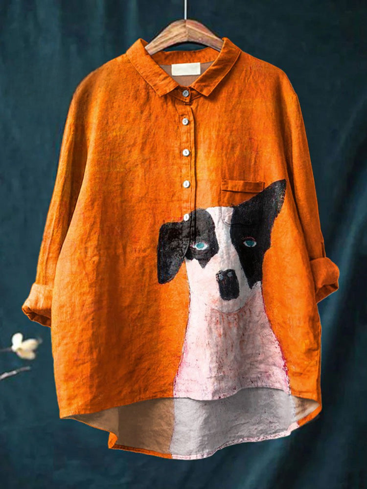 Bella | Artistic Dog Print Shirt
