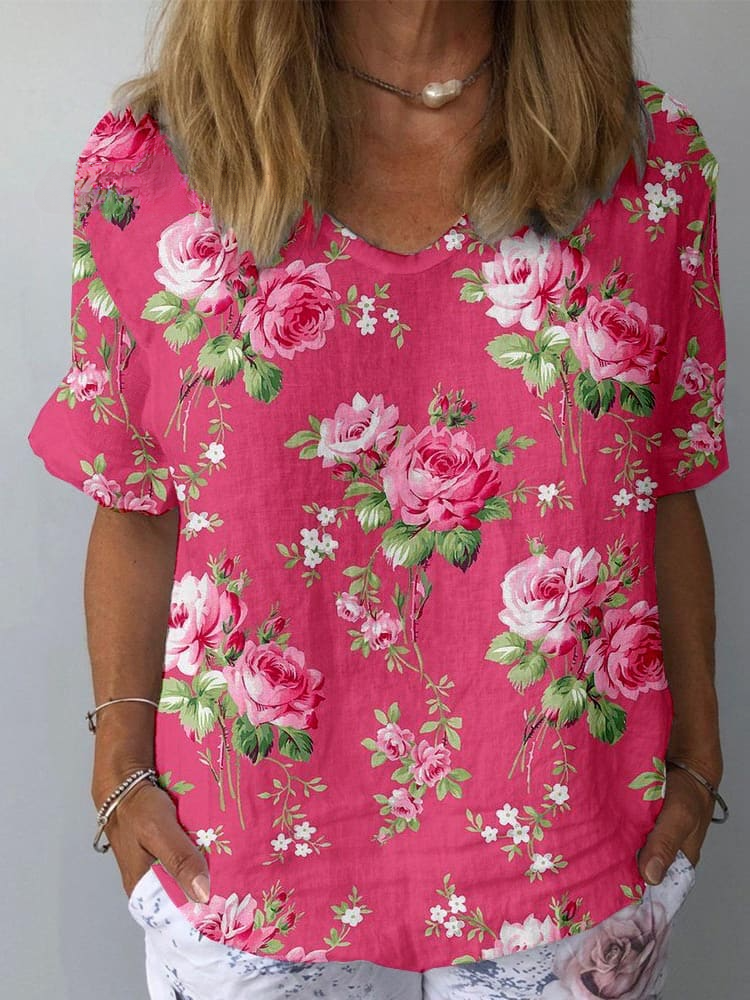 Marie | Rose Print Blouse