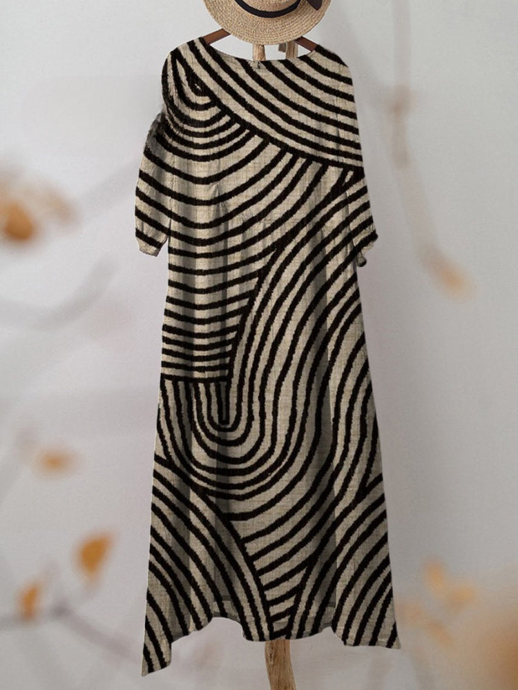 Nina | Abstract Stripes Dress