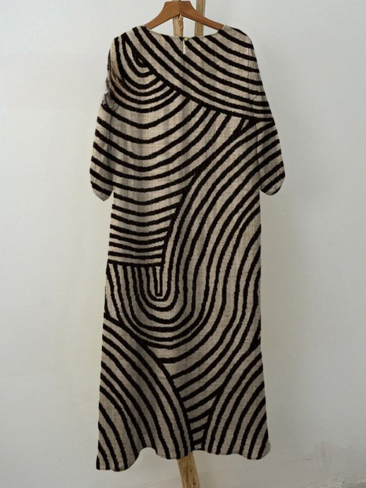 Nina | Abstract Stripes Dress