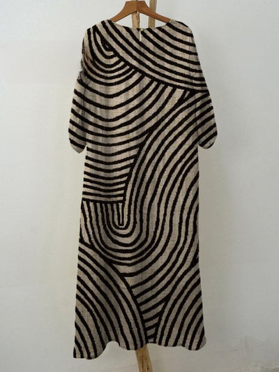 Nina | Abstract Stripes Dress