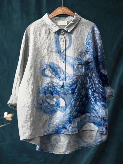 Frederique | Ocean Octopus Blouse