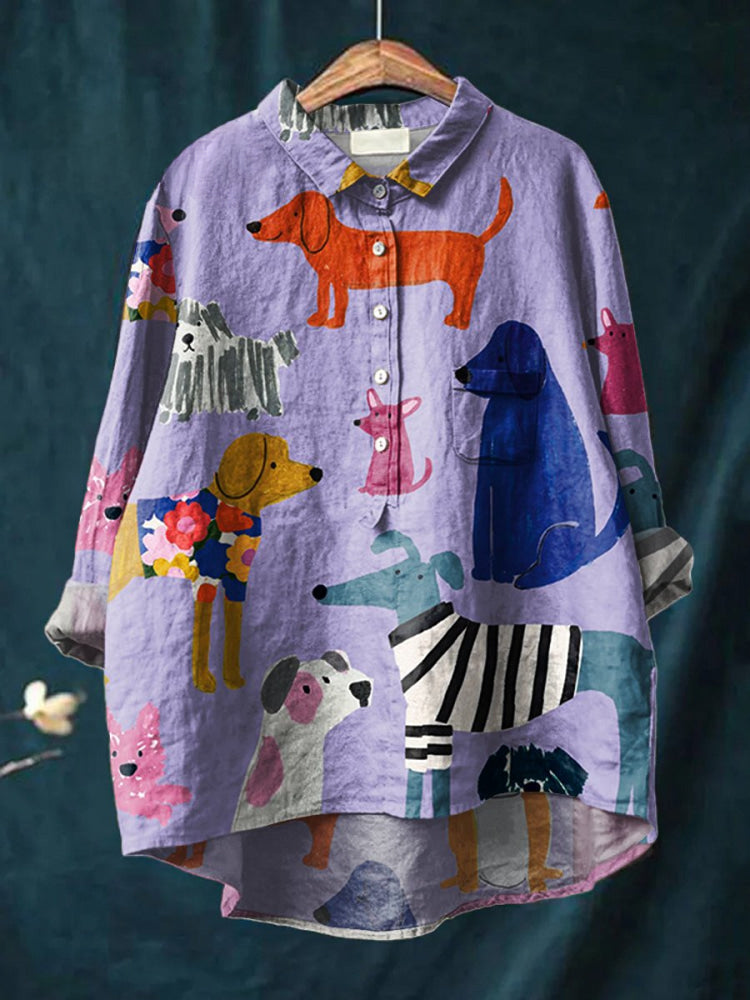 Frederika | Playful Dogs Blouse