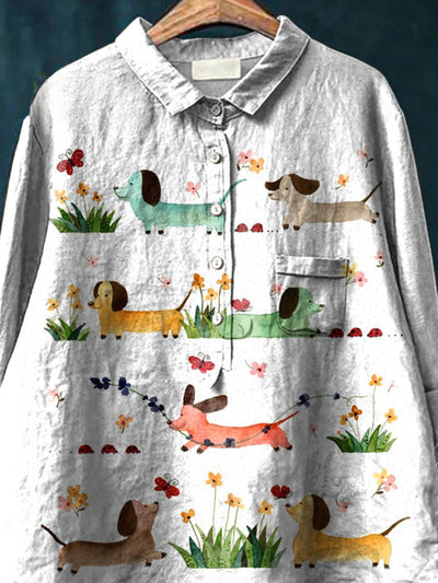 Fiora | Dachshund Garden Blouse